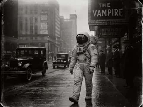 1920s Astronaut in NYC