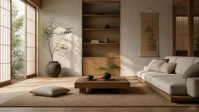 Japanese Minimalist Living Room