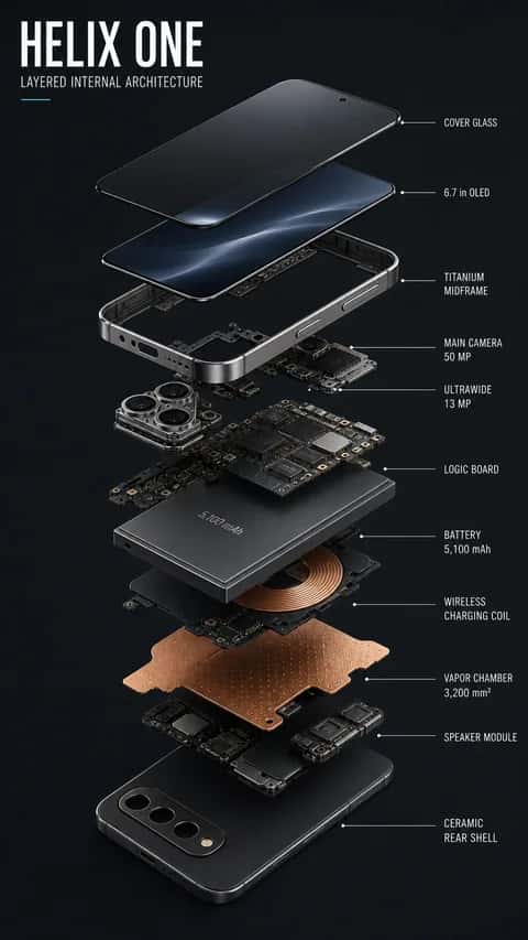 Smartphone Internals Layered View