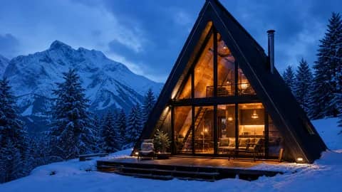 碳化木 A 字小屋