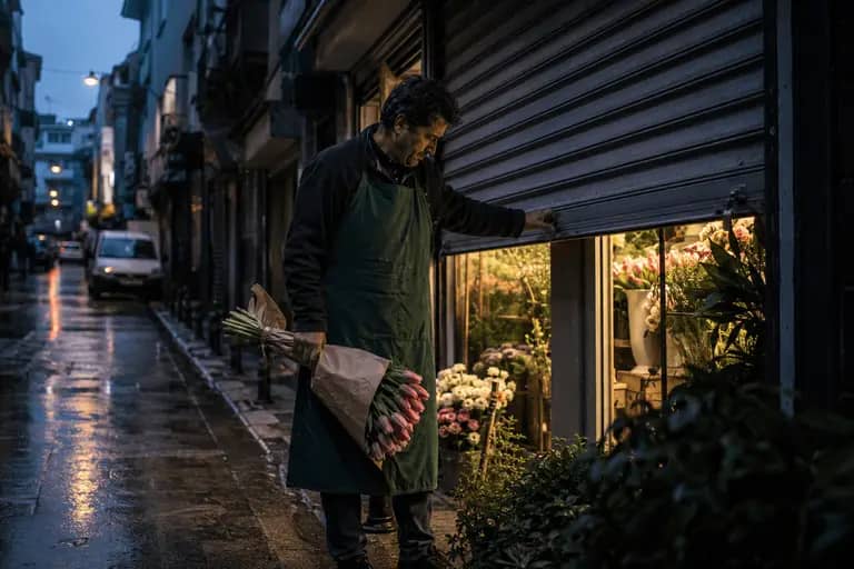 Istanbul Florist at Blue Hour