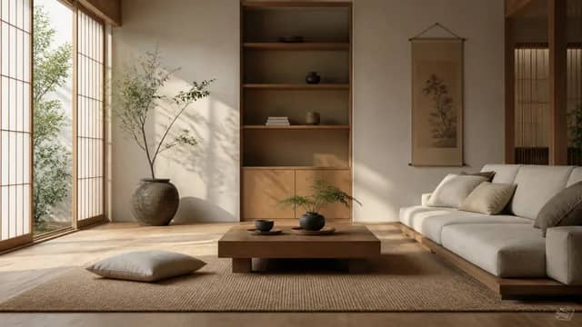 Japanese Minimalist Living Room