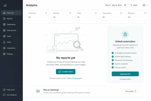 SaaS 空状态升级页