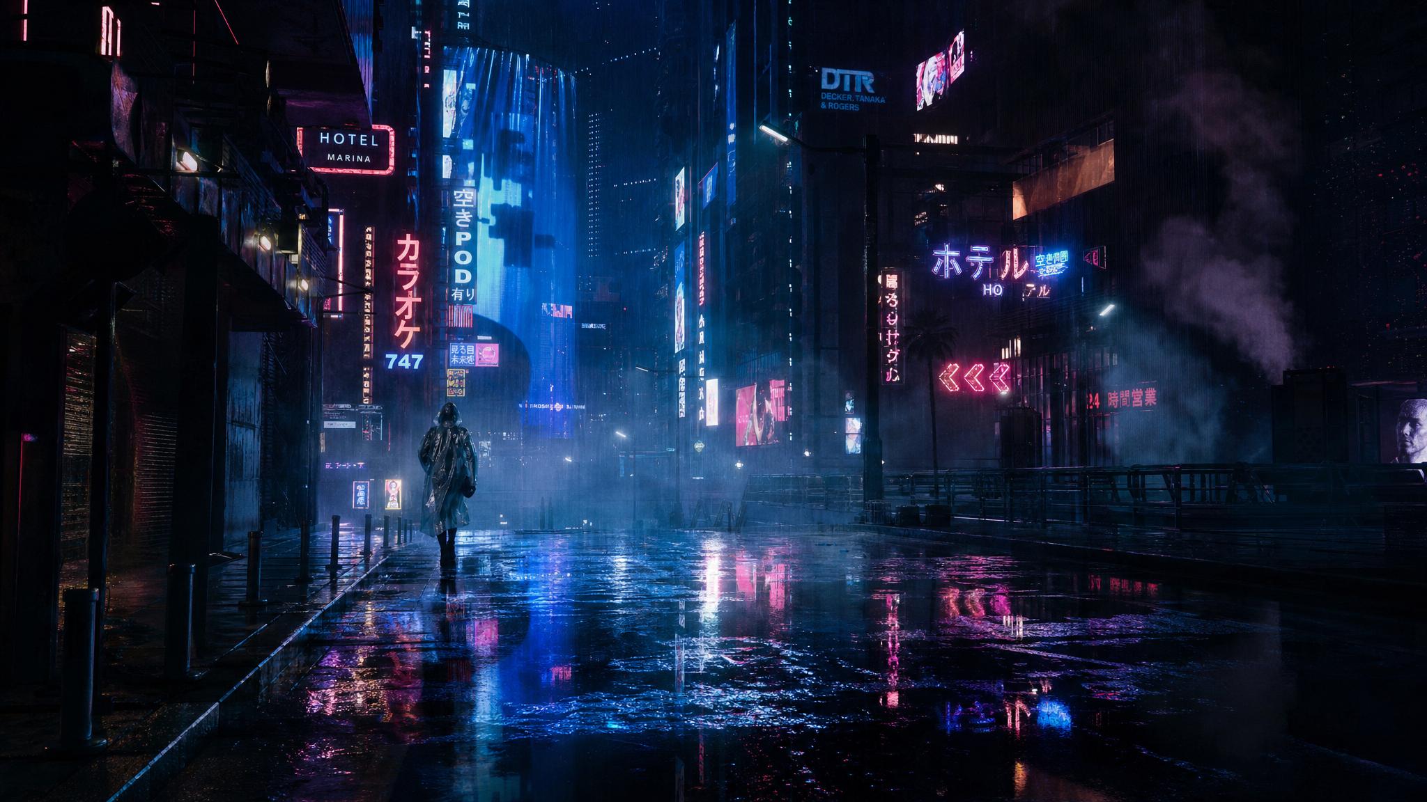 Cyberpunk Rainy City