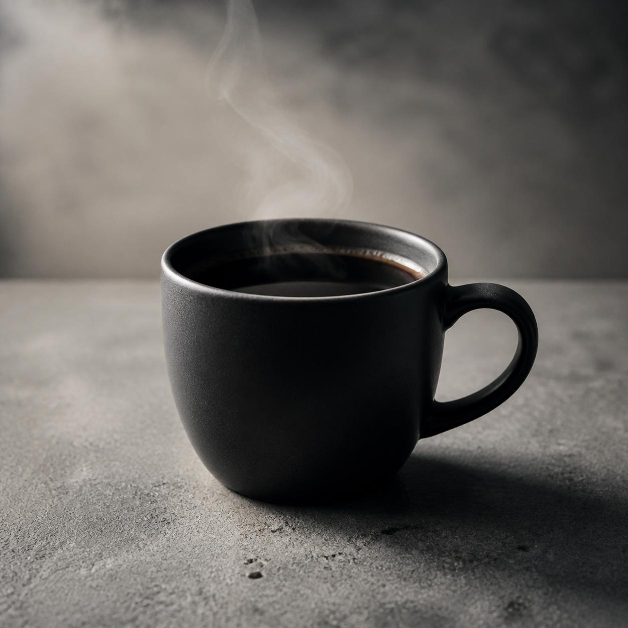 Matte Black Ceramic Cup