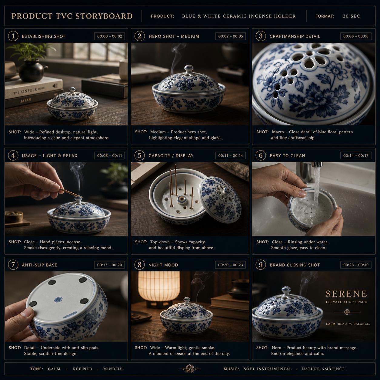 产品 TVC 九格分镜