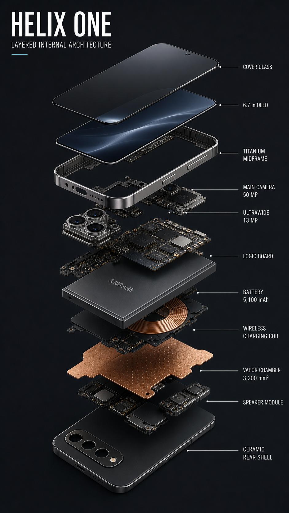 Smartphone Internals Layered View