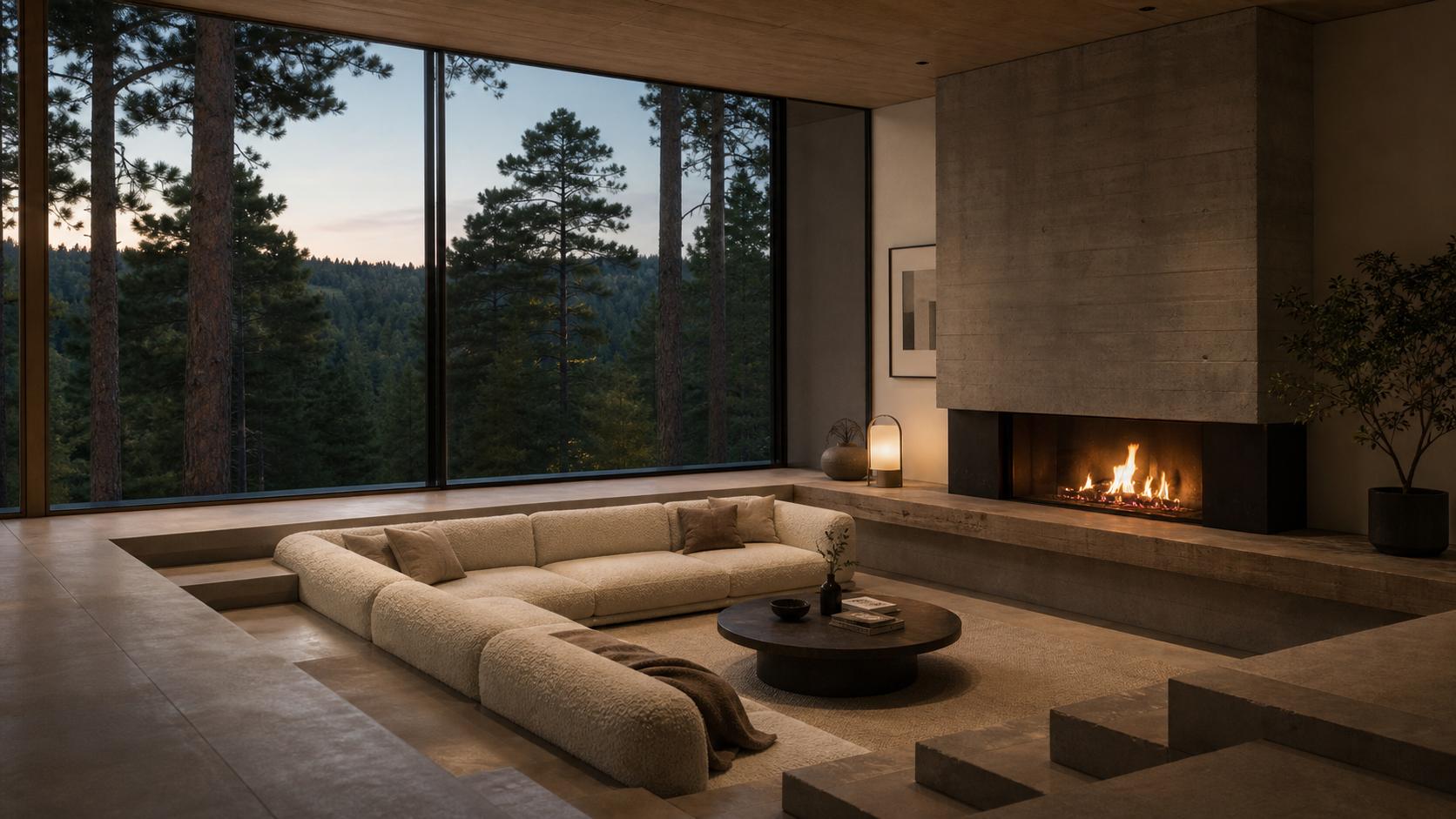 Sunken Modern Living Room