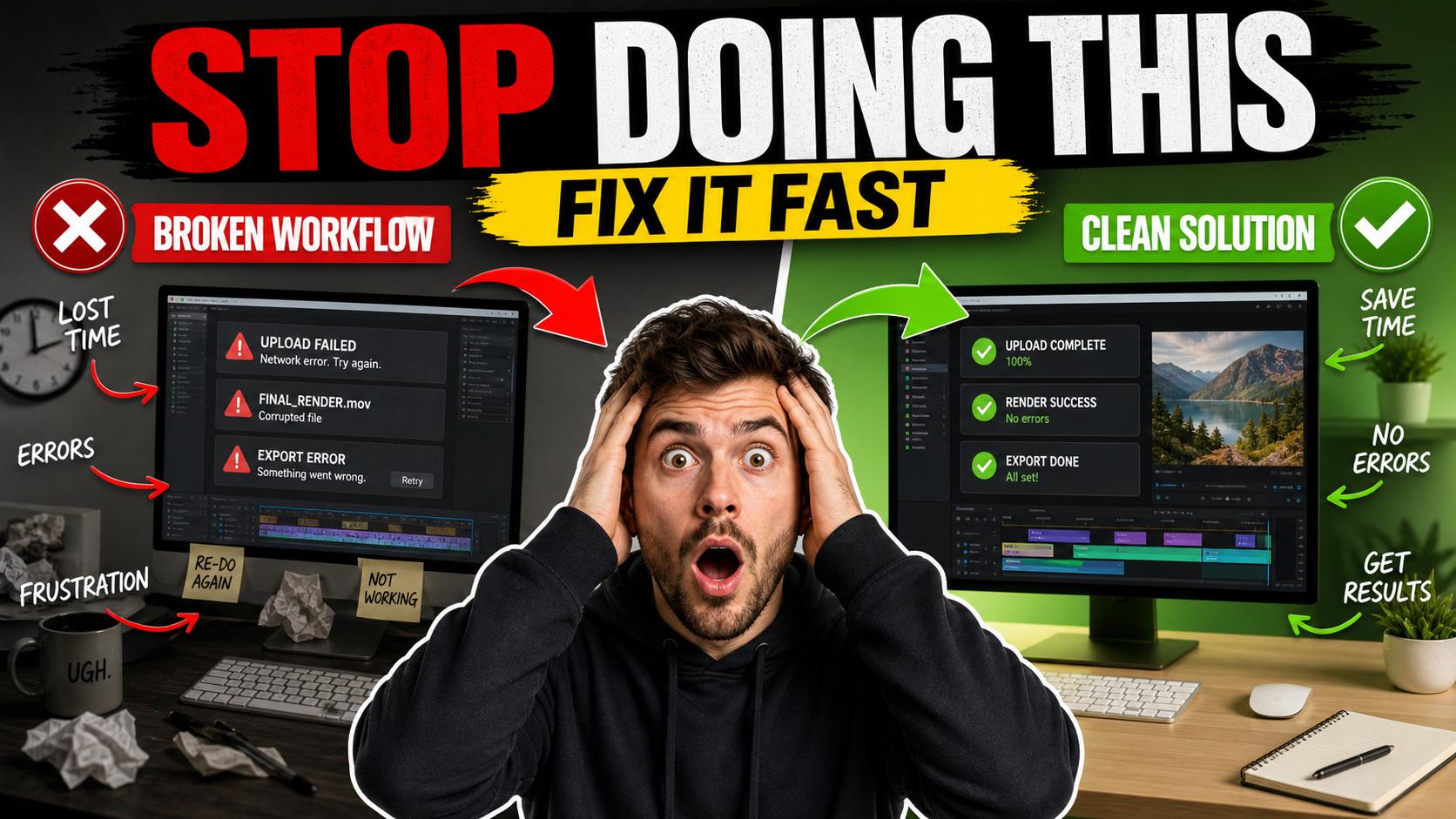 YouTube Shock Comparison Thumbnail